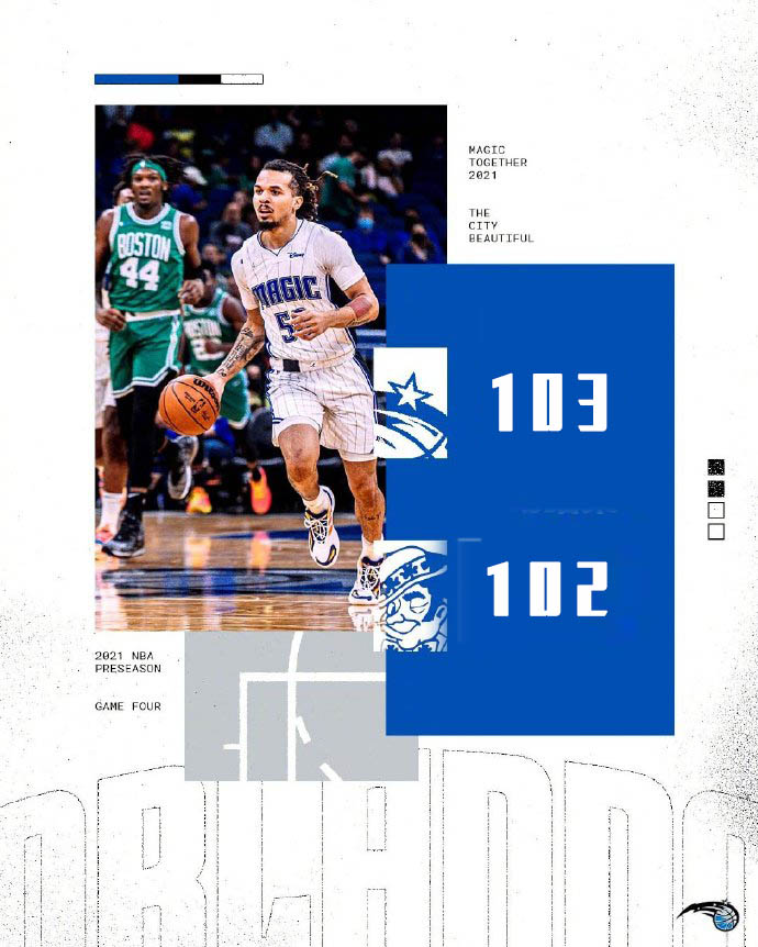 魔术103-102险胜绿军 道丁绝杀 汉普顿20+9 内史密斯23分
