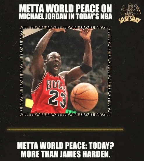 乔丹在如今的NBA场均能够拿多少分？阿泰斯特：反正是要比哈登多