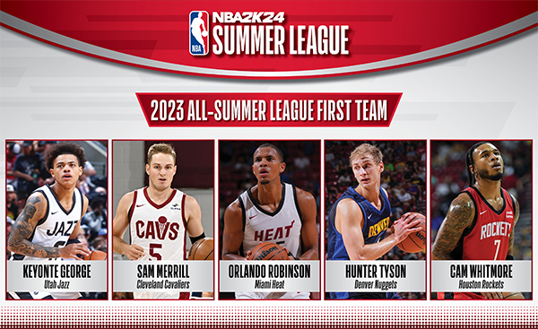 NBA公布夏季联赛最佳阵容 火箭20号秀惠特摩尔当选夏联MVP