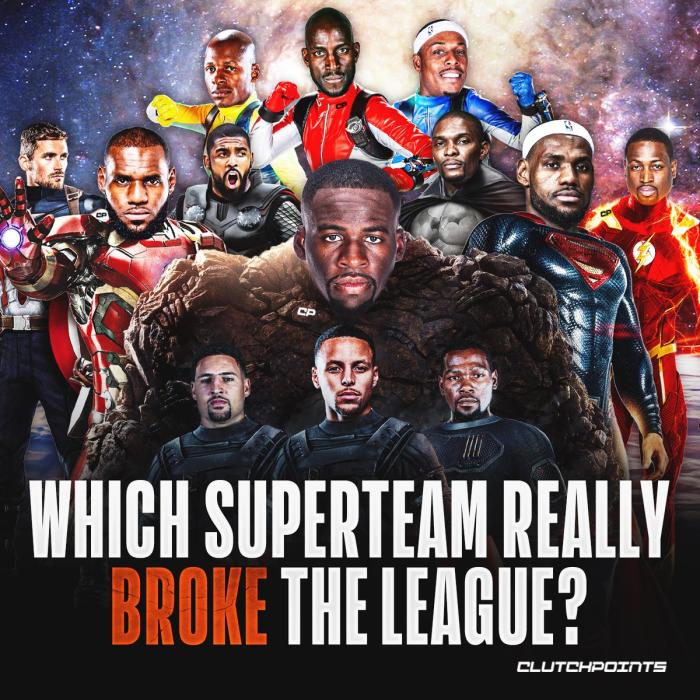 美媒列四大超级组合，谁抱团毁了NBA？詹姆斯两次上榜勇士四巨头在列