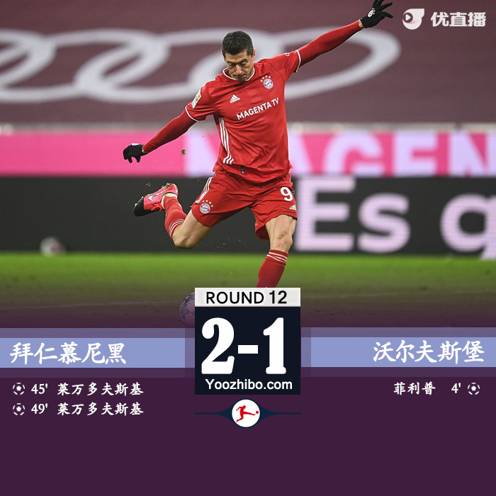 <a href=/zuqiush/bayern/ target=_blank class=infotextkey>拜仁</a>慕尼黑2-1沃尔夫斯堡
